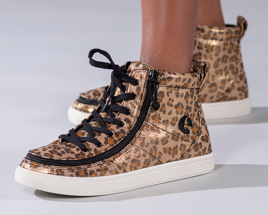 FINAL SALE - Leopard Shimmer BILLY Classic Lace Highs