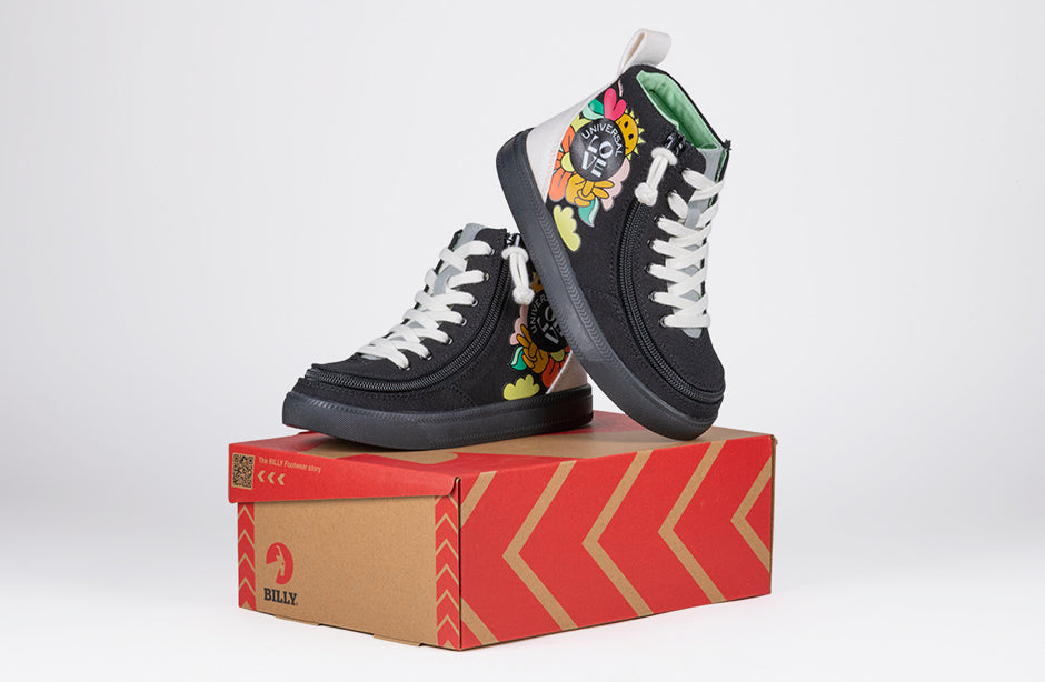 UNI Love Black Multi BILLY Classic Lace High Tops