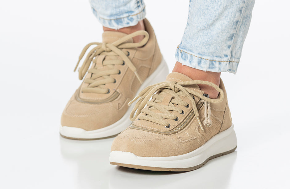 Women's Tan Suede BILLY Comfort Joggers