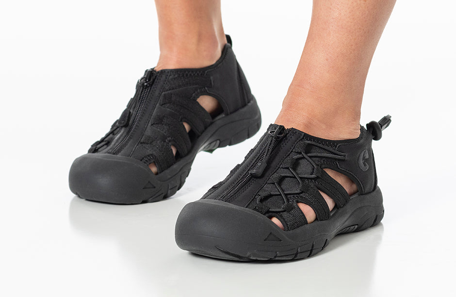 Women's Black To The Floor BILLY River Sandals