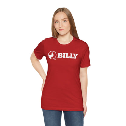  BILLY Adult Unisex Jersey Short Sleeve Tee (White Horizontal Logo)