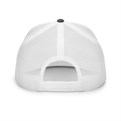  BILLY 5 Panel Flat Bill Trucker Cap (Black Goat - Embroidery) — AVAILABLE IN 10 COLORS