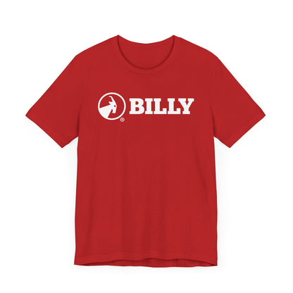  BILLY Adult Unisex Jersey Short Sleeve Tee (White Horizontal Logo)