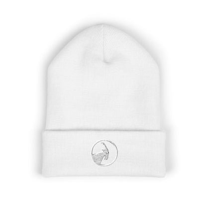  BILLY Classic Cuffed Beanie (White Goat - Embroidery) — AVAILABLE IN 12 COLORS