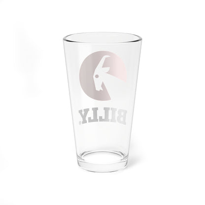 BILLY Mixing Glass, 16oz (Red/Black Vertical Logo)