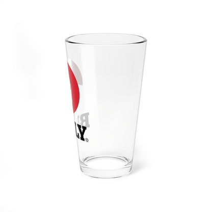  BILLY Mixing Glass, 16oz (Red/Black Vertical Logo)