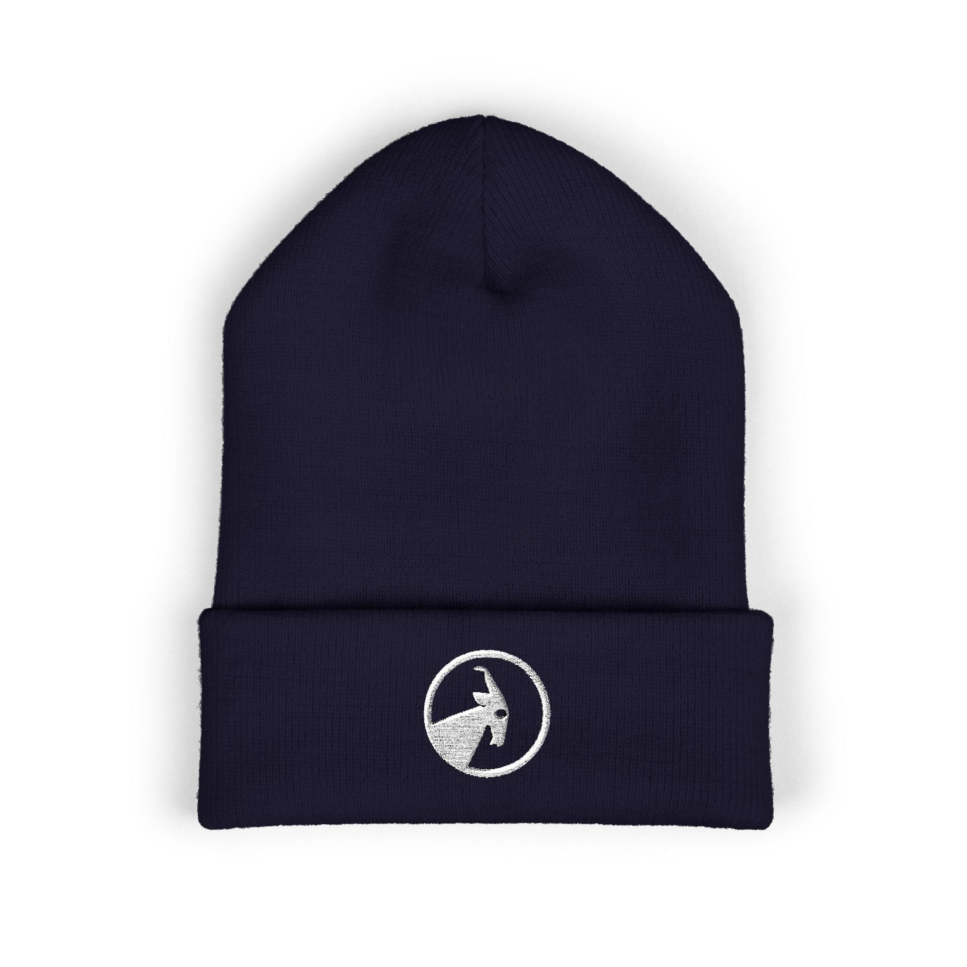  BILLY Classic Cuffed Beanie (White Goat - Embroidery) — AVAILABLE IN 12 COLORS