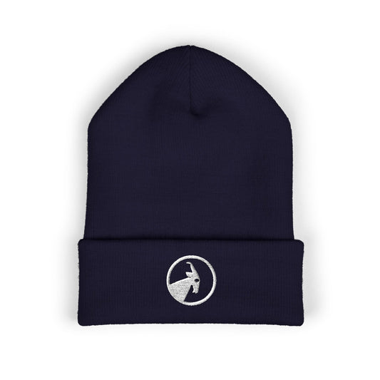  BILLY Classic Cuffed Beanie (White Goat - Embroidery) — AVAILABLE IN 12 COLORS
