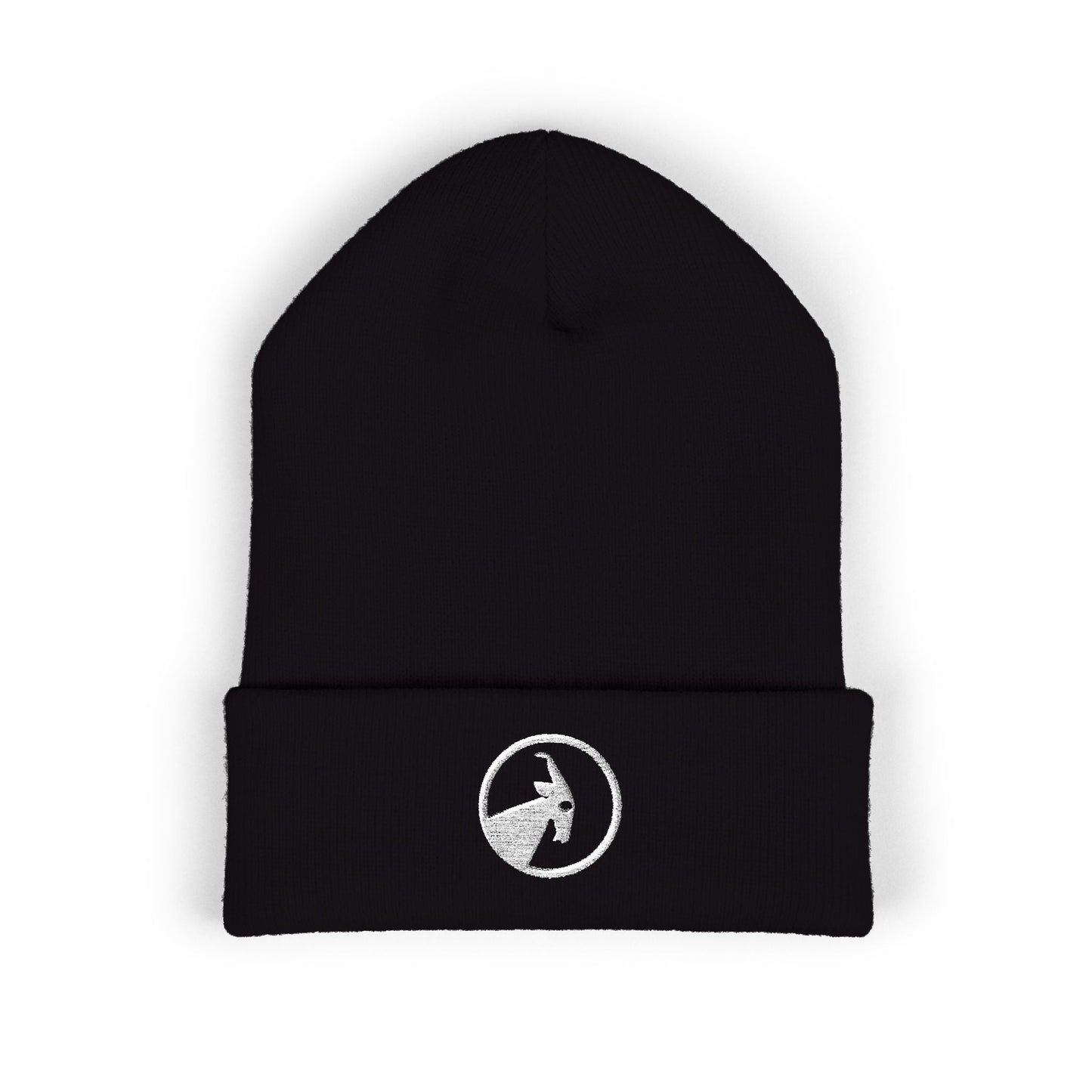  BILLY Classic Cuffed Beanie (White Goat - Embroidery) — AVAILABLE IN 12 COLORS