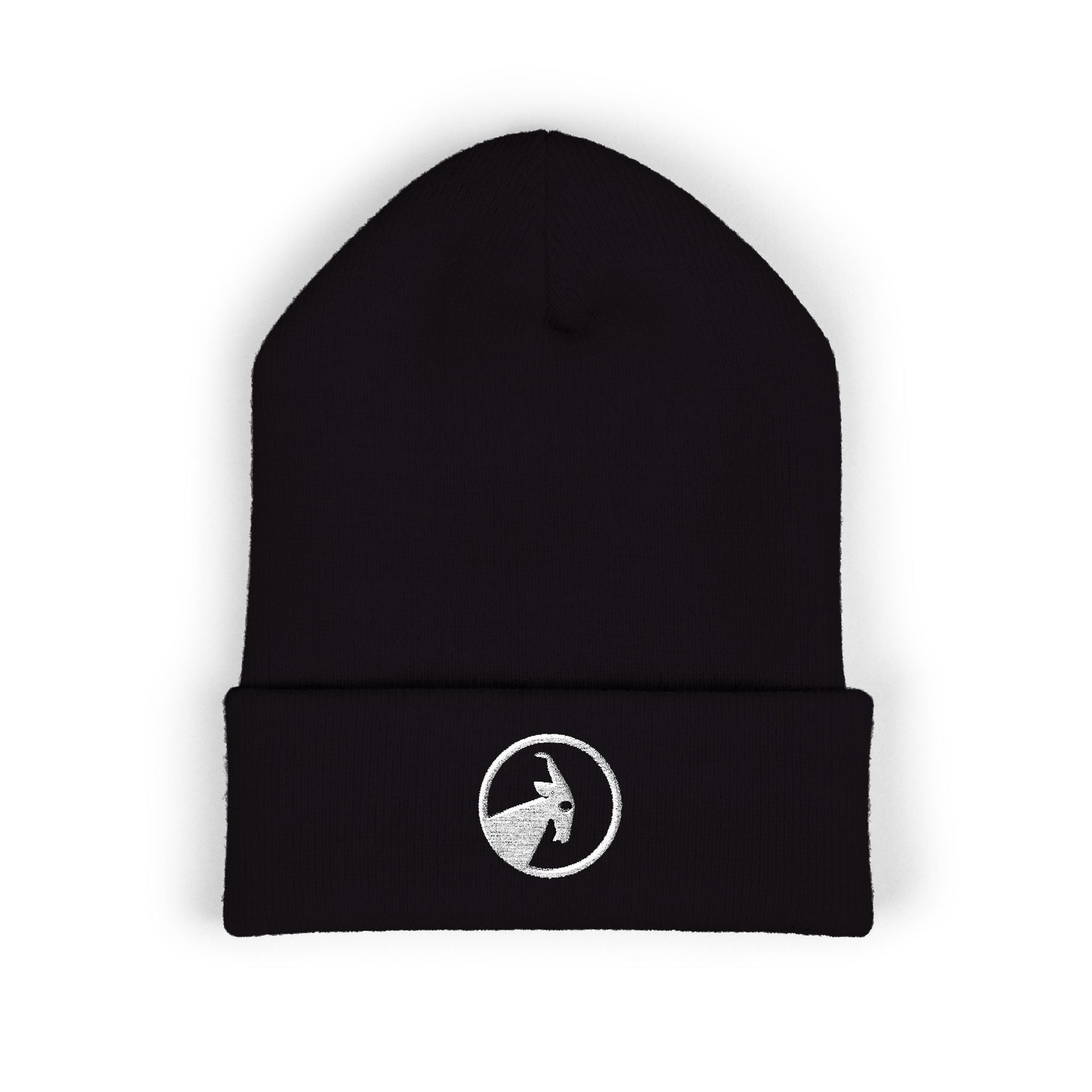  BILLY Classic Cuffed Beanie (White Goat - Embroidery) — AVAILABLE IN 12 COLORS