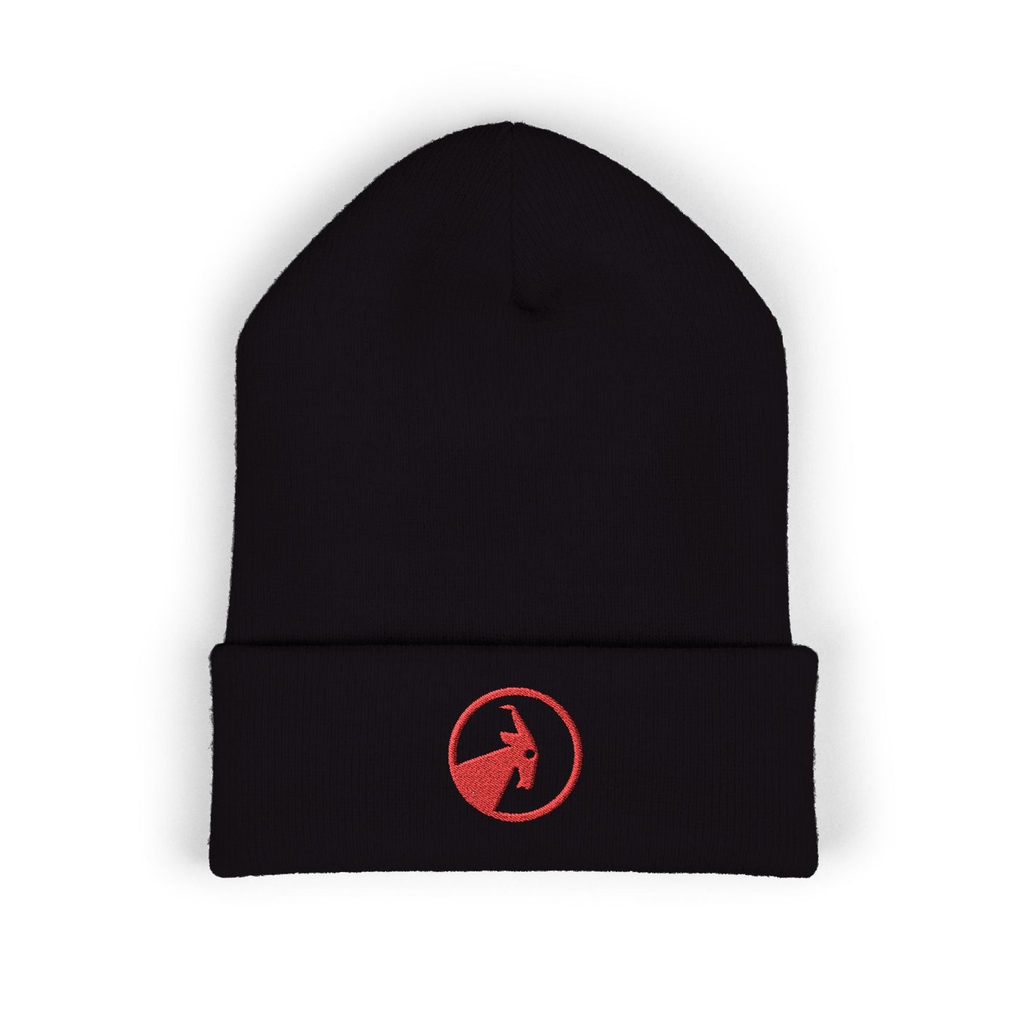  BILLY Classic Cuffed Beanie (Red Goat - Embroidery) — AVAILABLE IN 9 COLORS
