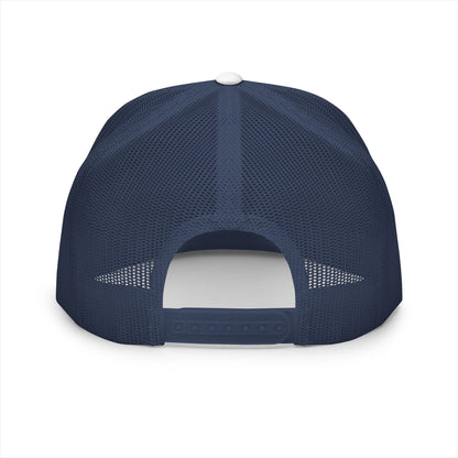  BILLY 5 Panel Flat Bill Trucker Cap (Red Goat - Embroidery) — AVAILABLE IN 13 COLORS