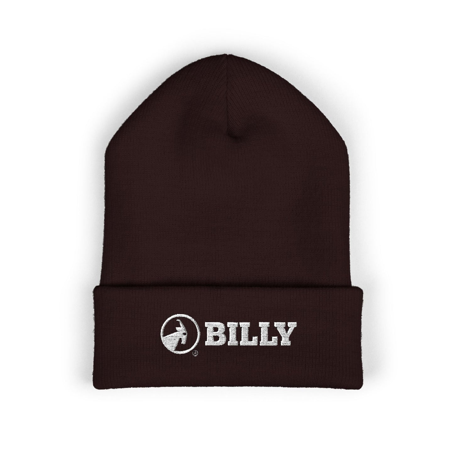  BILLY Classic Cuffed Beanie (White Horizontal Logo - Embroidery) — AVAILABLE IN 12 COLORS