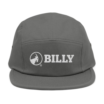  BILLY 5 Panel Cap (White Horizontal Logo - Embroidery) — AVAILABLE IN 6 COLORS