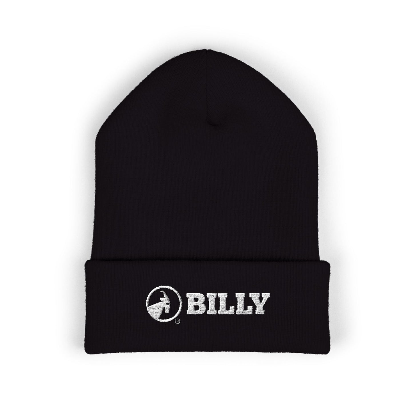  BILLY Classic Cuffed Beanie (White Horizontal Logo - Embroidery) — AVAILABLE IN 12 COLORS
