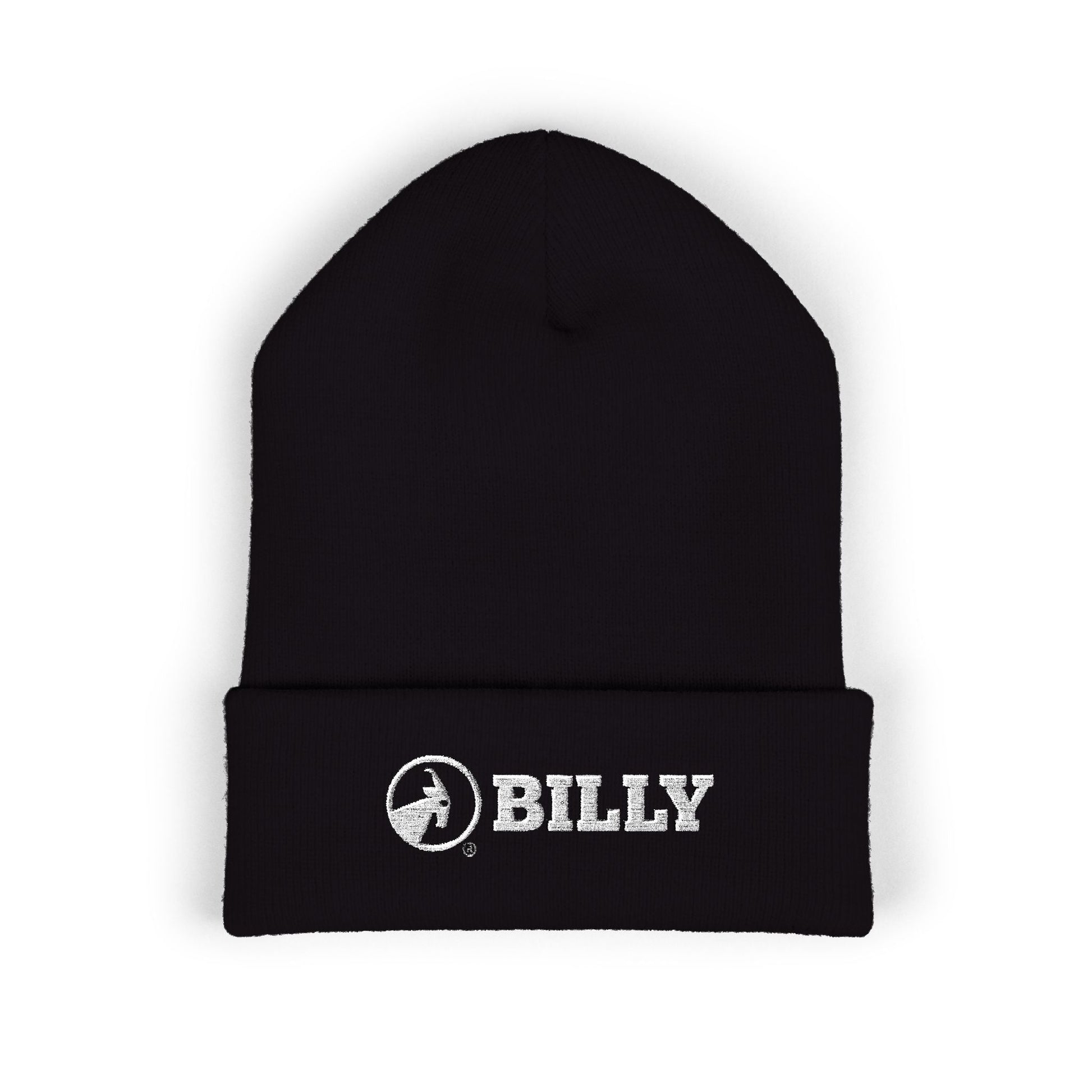  BILLY Classic Cuffed Beanie (White Horizontal Logo - Embroidery) — AVAILABLE IN 12 COLORS