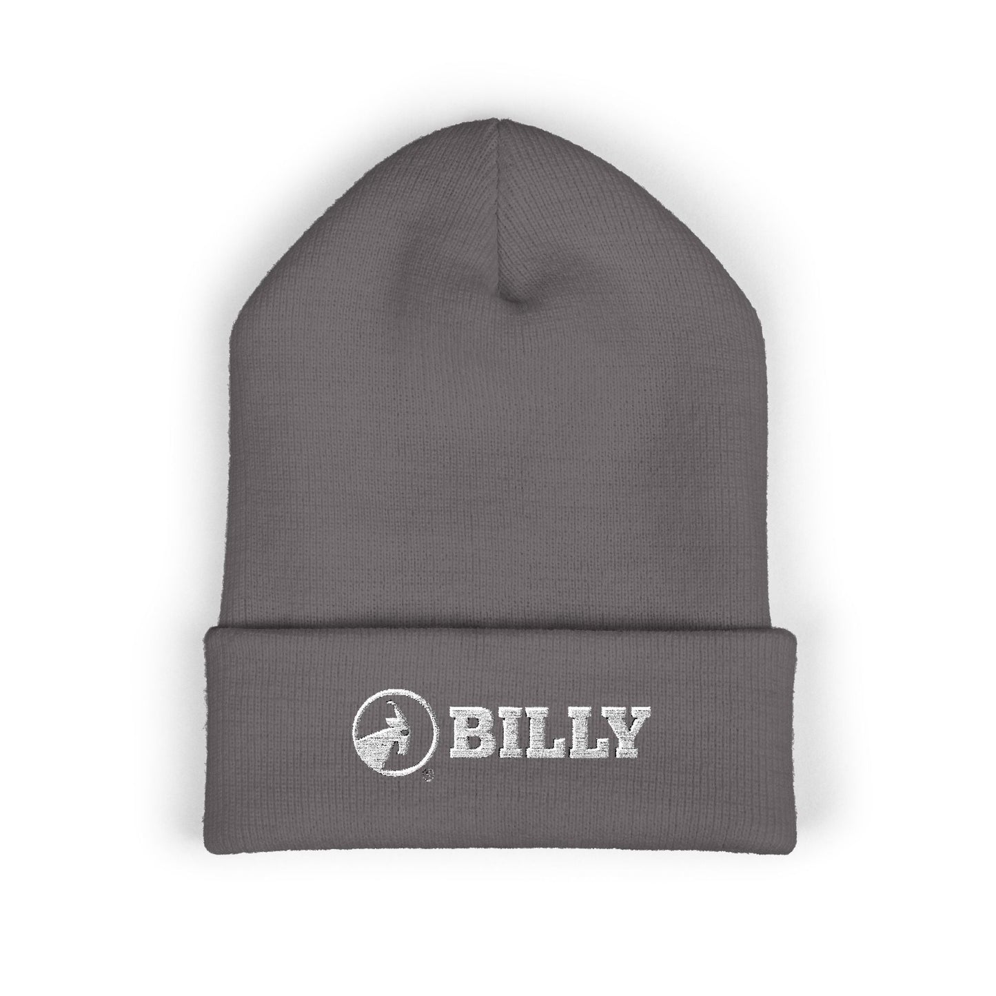  BILLY Classic Cuffed Beanie (White Horizontal Logo - Embroidery) — AVAILABLE IN 12 COLORS
