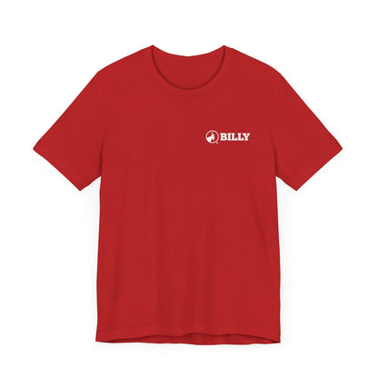  BILLY Adult Unisex Jersey Short Sleeve Tee (White Horizontal Logo - LCP)