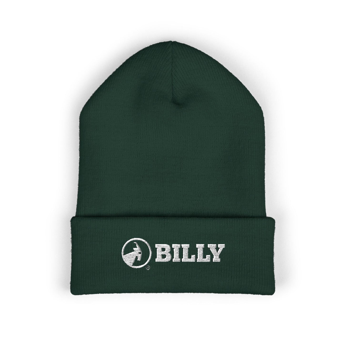  BILLY Classic Cuffed Beanie (White Horizontal Logo - Embroidery) — AVAILABLE IN 12 COLORS