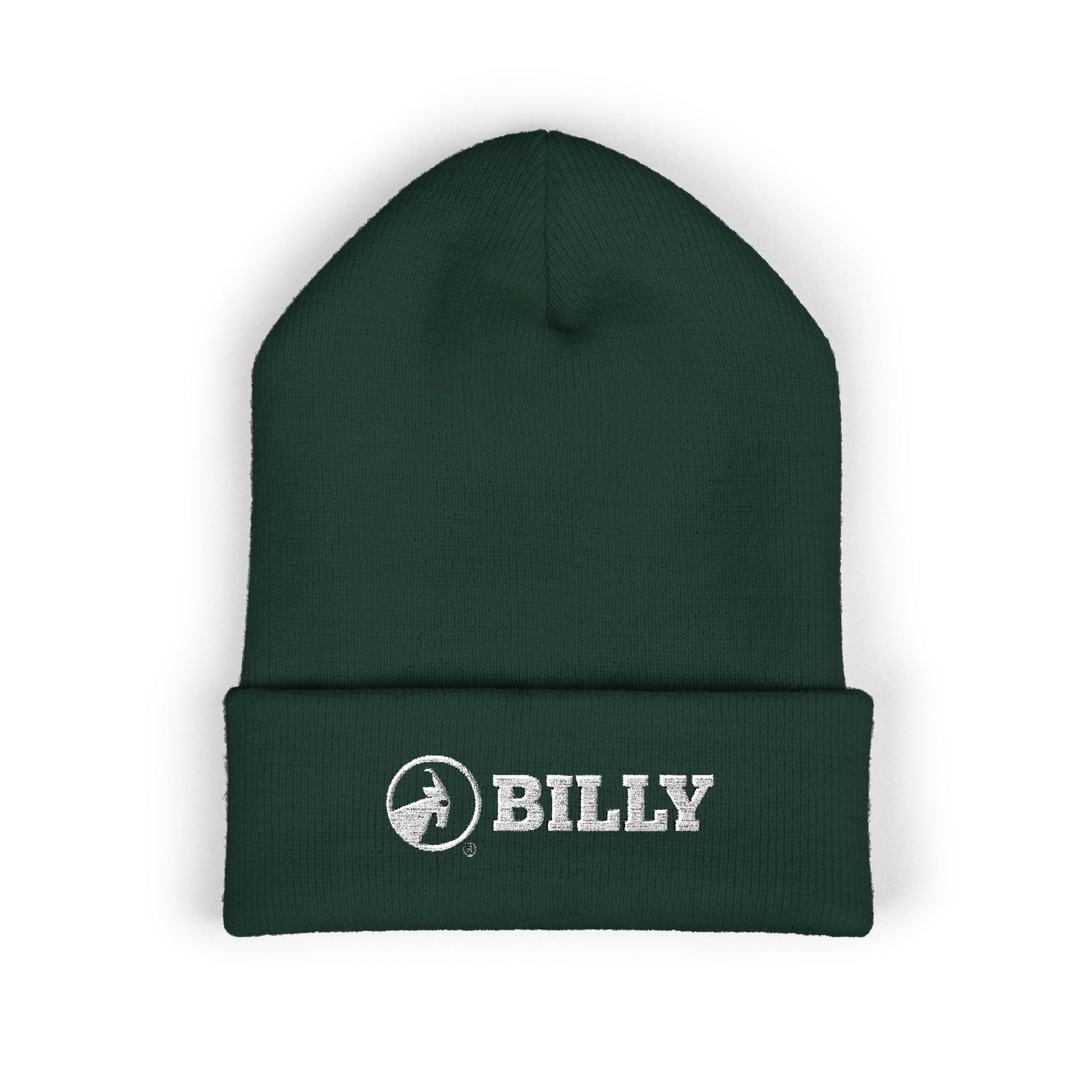  BILLY Classic Cuffed Beanie (White Horizontal Logo - Embroidery) — AVAILABLE IN 12 COLORS