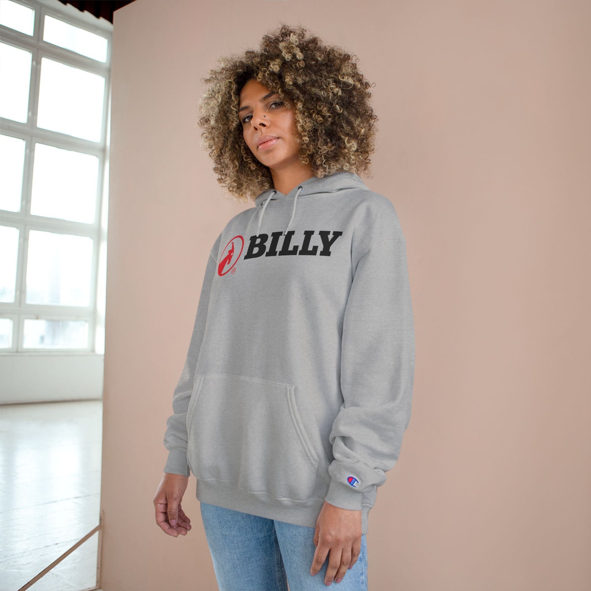  BILLY Core Adult Unisex Hoodie (Red/Black Horizontal Logo)