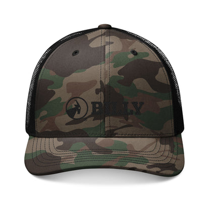  BILLY Camouflage Trucker Hat (Black Horizontal Logo - Embroidery)