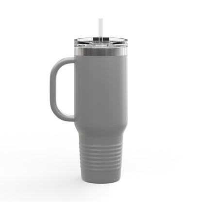  BILLY Insulated Travel Mug, 40oz (Red/Black Vertical Logo)