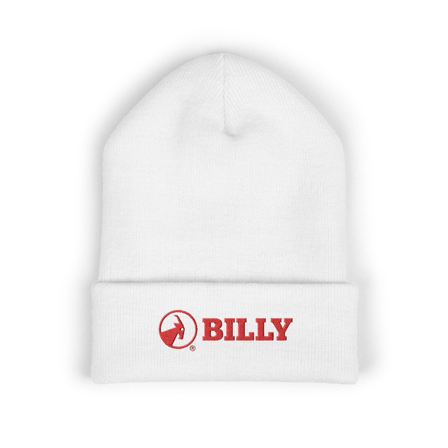  BILLY Classic Cuffed Beanie (Red Horizontal Logo - Embroidery) — AVAILABLE IN 9 COLORS