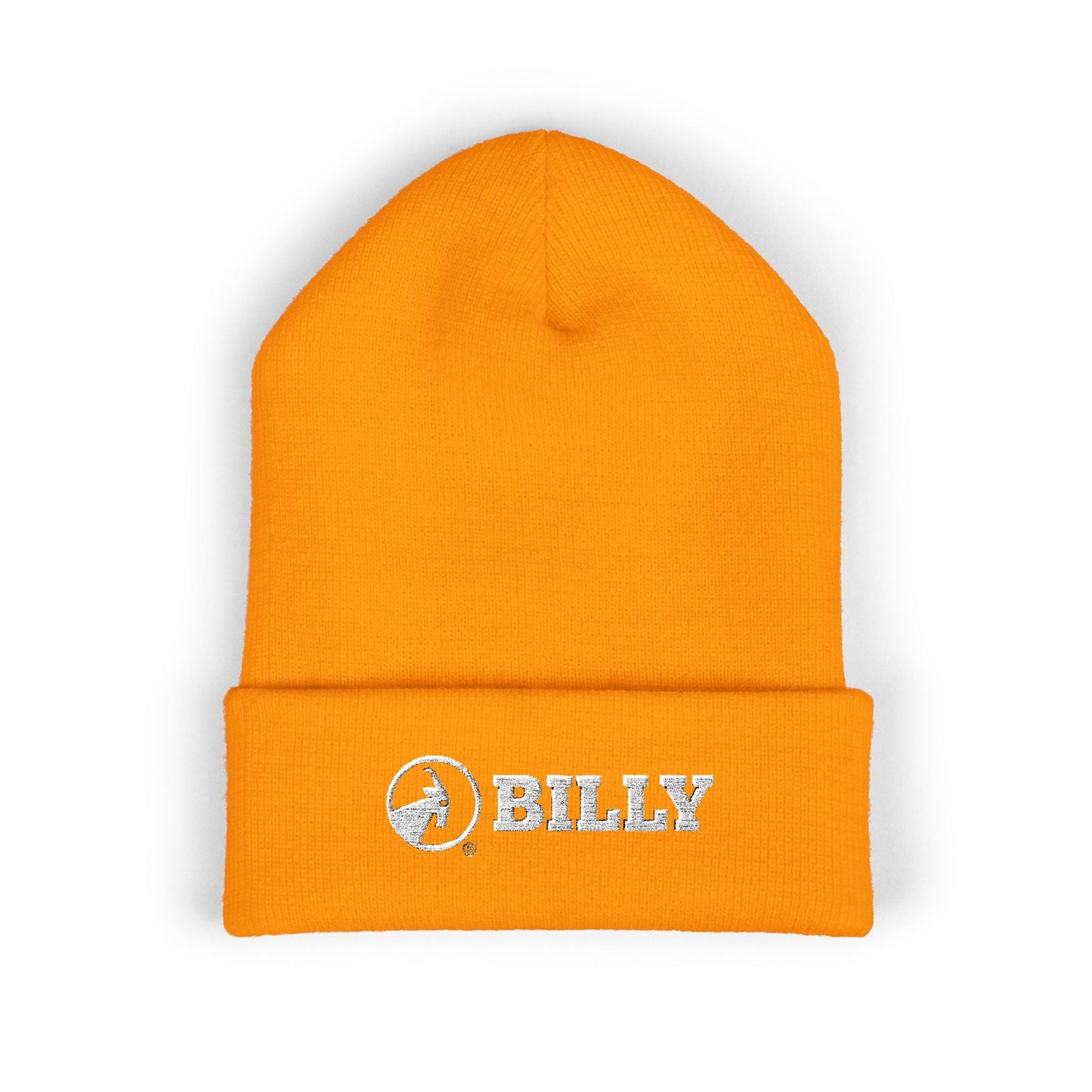  BILLY Classic Cuffed Beanie (White Horizontal Logo - Embroidery) — AVAILABLE IN 12 COLORS