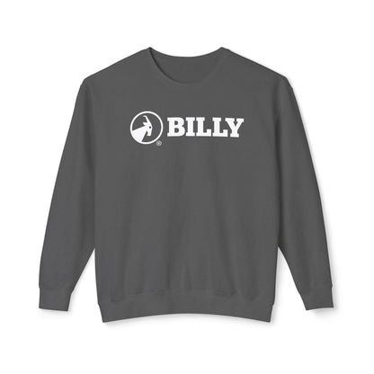  BILLY Unisex Lightweight Crewneck Sweatshirt (White Horizontal Logo) — AVAILABLE IN 5 COLORS