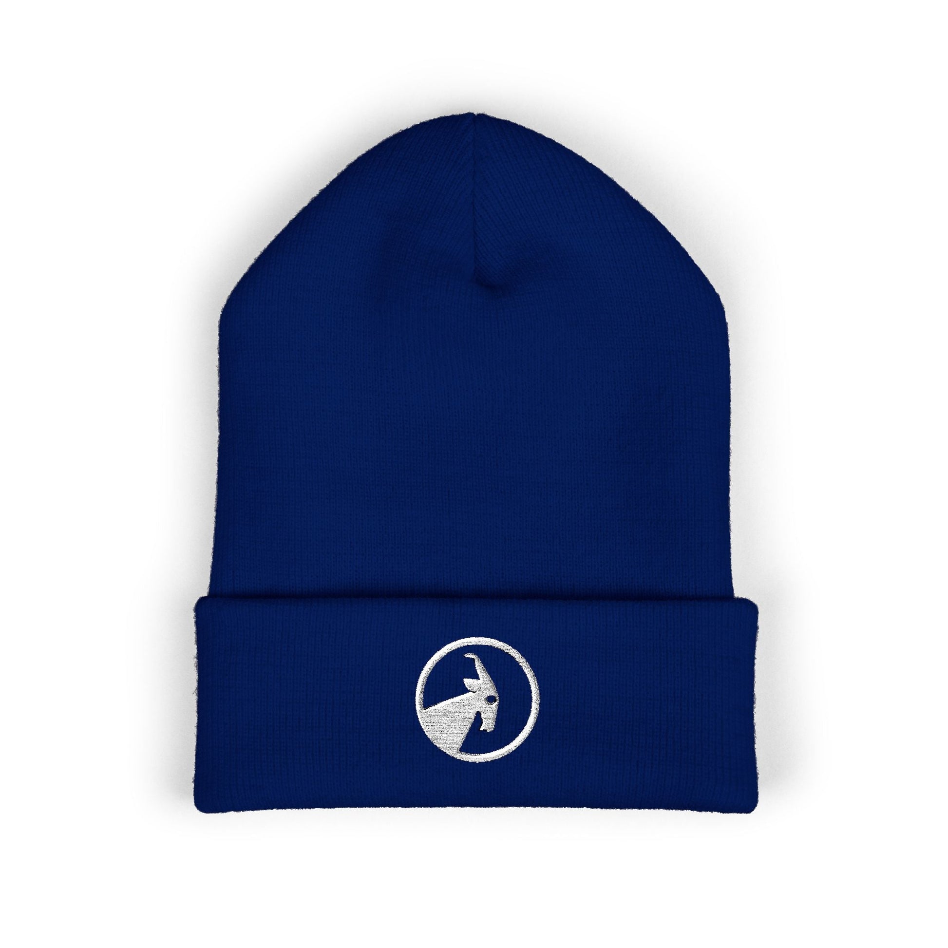  BILLY Classic Cuffed Beanie (White Goat - Embroidery) — AVAILABLE IN 12 COLORS