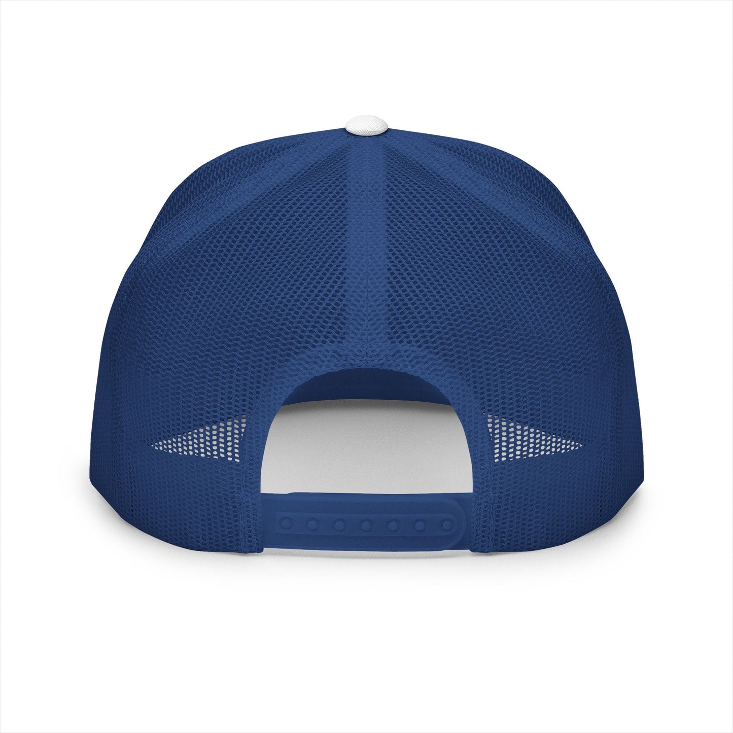  BILLY 5 Panel Flat Bill Trucker Cap (Black Goat - Embroidery) — AVAILABLE IN 10 COLORS