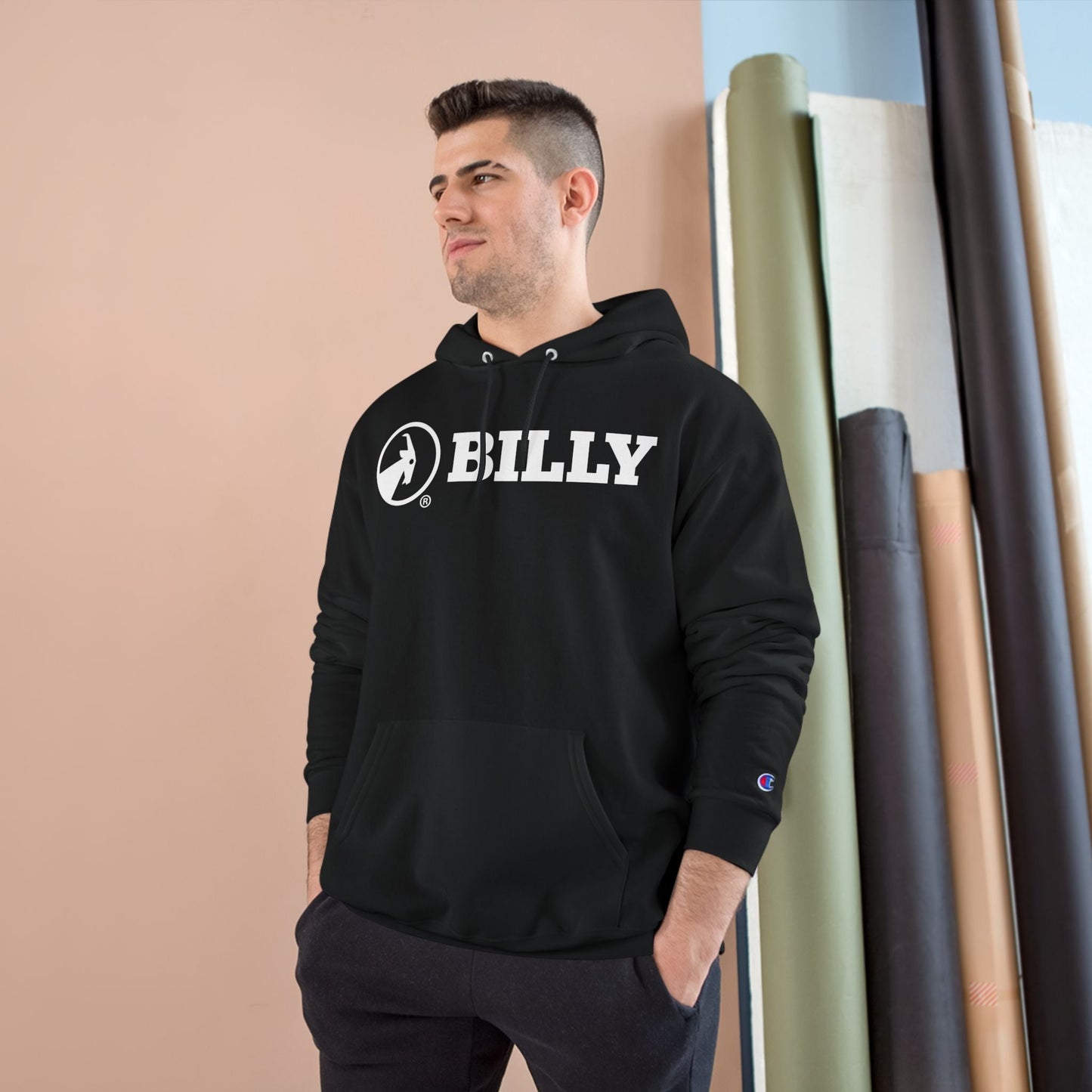  BILLY Core Adult Unisex Hoodie (White Horizontal Logo)