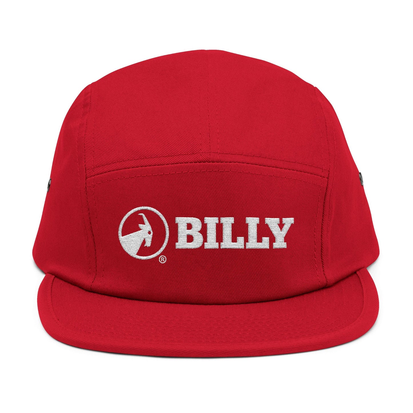  BILLY 5 Panel Cap (White Horizontal Logo - Embroidery) — AVAILABLE IN 6 COLORS
