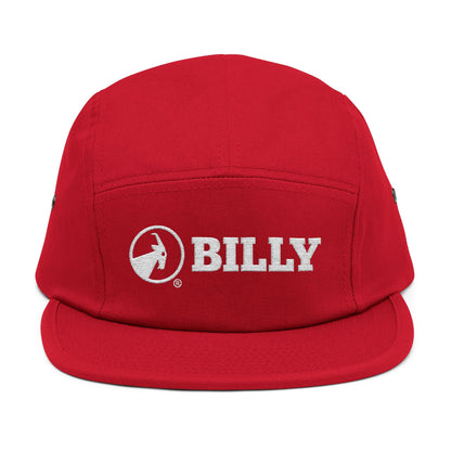  BILLY 5 Panel Cap (White Horizontal Logo - Embroidery) — AVAILABLE IN 6 COLORS