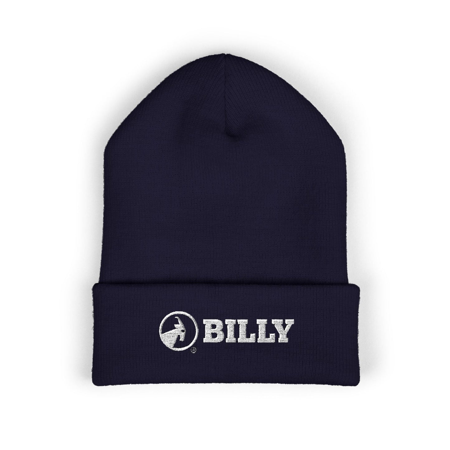  BILLY Classic Cuffed Beanie (White Horizontal Logo - Embroidery) — AVAILABLE IN 12 COLORS