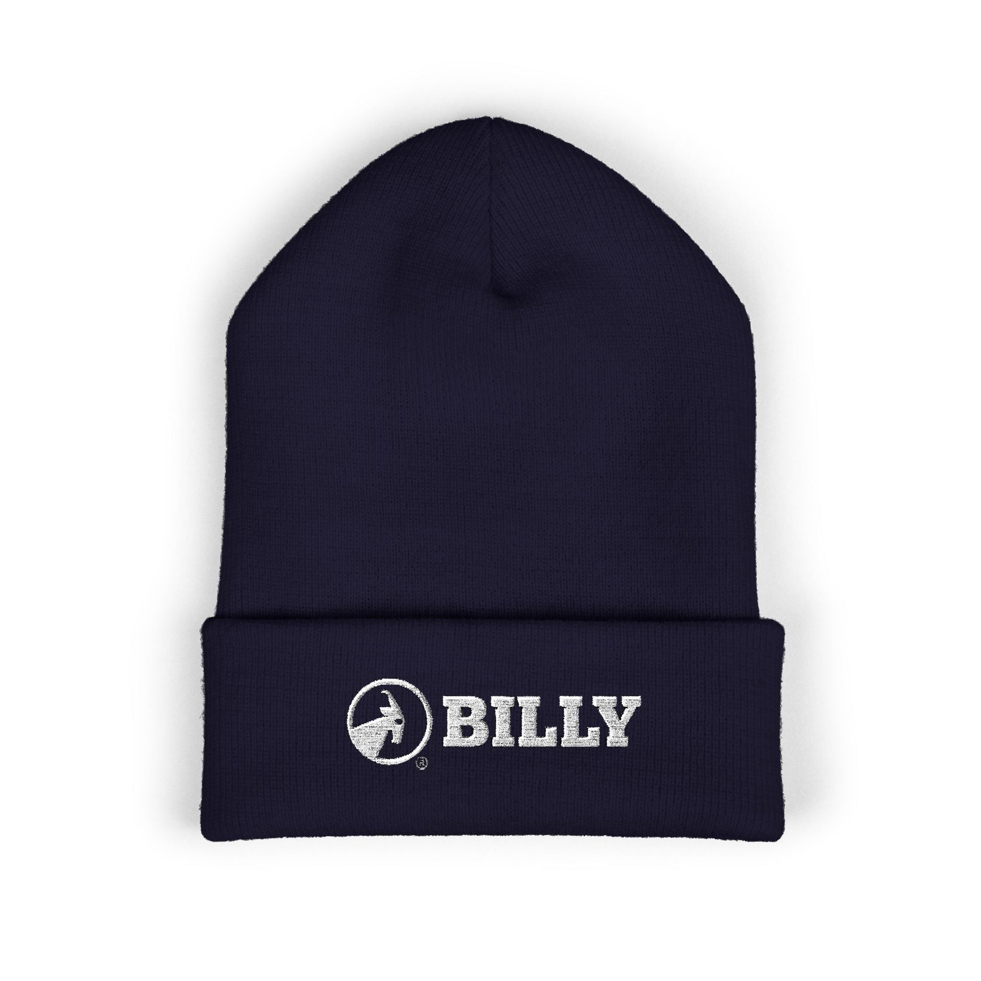  BILLY Classic Cuffed Beanie (White Horizontal Logo - Embroidery) — AVAILABLE IN 12 COLORS