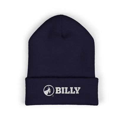  BILLY Classic Cuffed Beanie (White Horizontal Logo - Embroidery) — AVAILABLE IN 12 COLORS