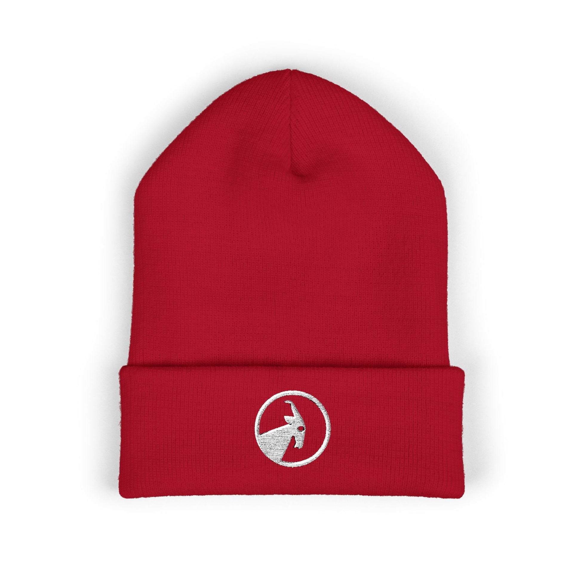  BILLY Classic Cuffed Beanie (White Goat - Embroidery) — AVAILABLE IN 12 COLORS