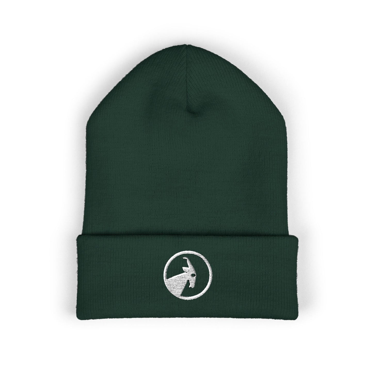  BILLY Classic Cuffed Beanie (White Goat - Embroidery) — AVAILABLE IN 12 COLORS