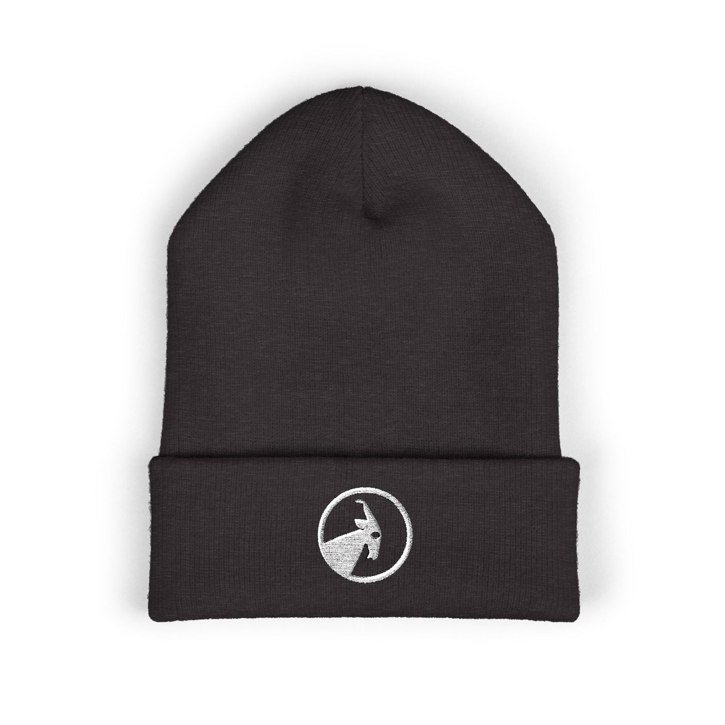  BILLY Classic Cuffed Beanie (White Goat - Embroidery) — AVAILABLE IN 12 COLORS