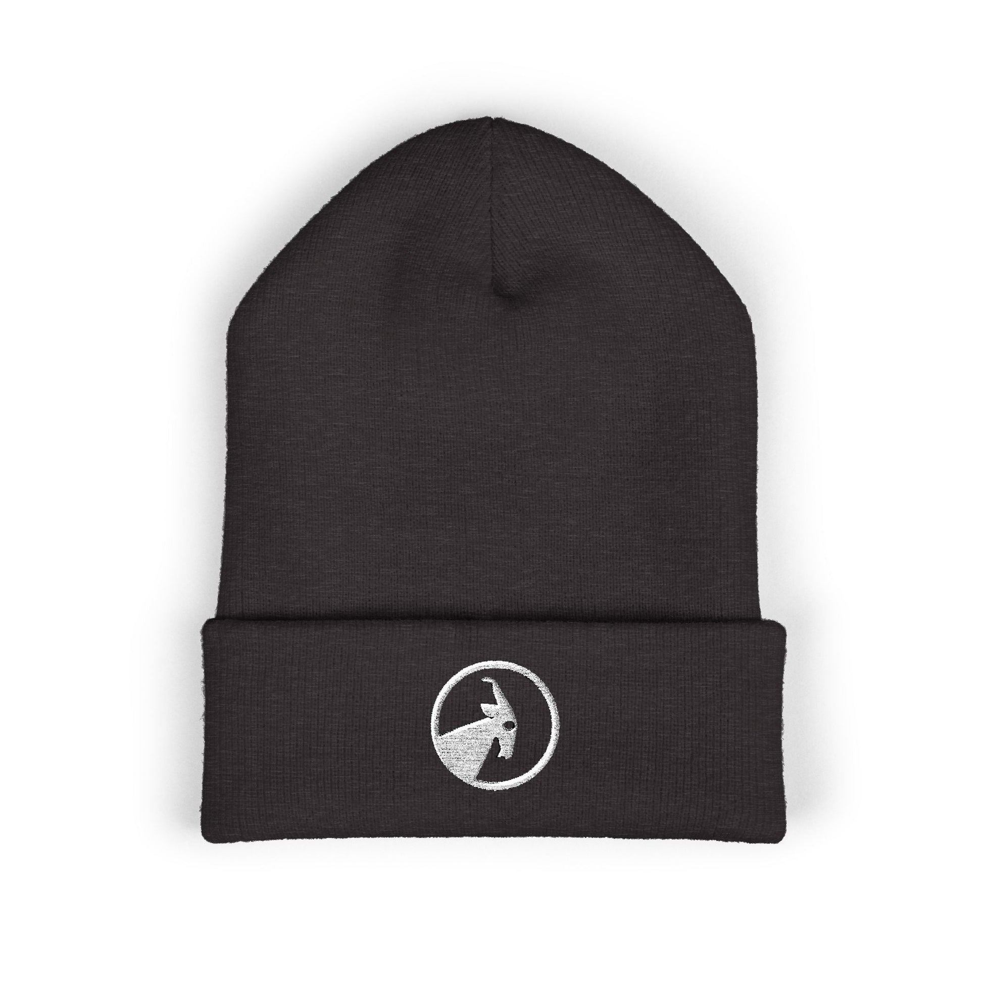  BILLY Classic Cuffed Beanie (White Goat - Embroidery) — AVAILABLE IN 12 COLORS