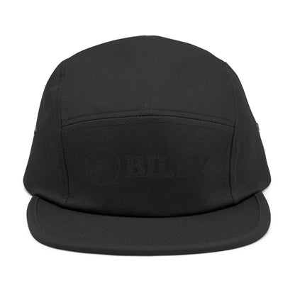  BILLY 5 Panel Cap (Black Horizontal Logo - Embroidery) — AVAILABLE IN 6 COLORS