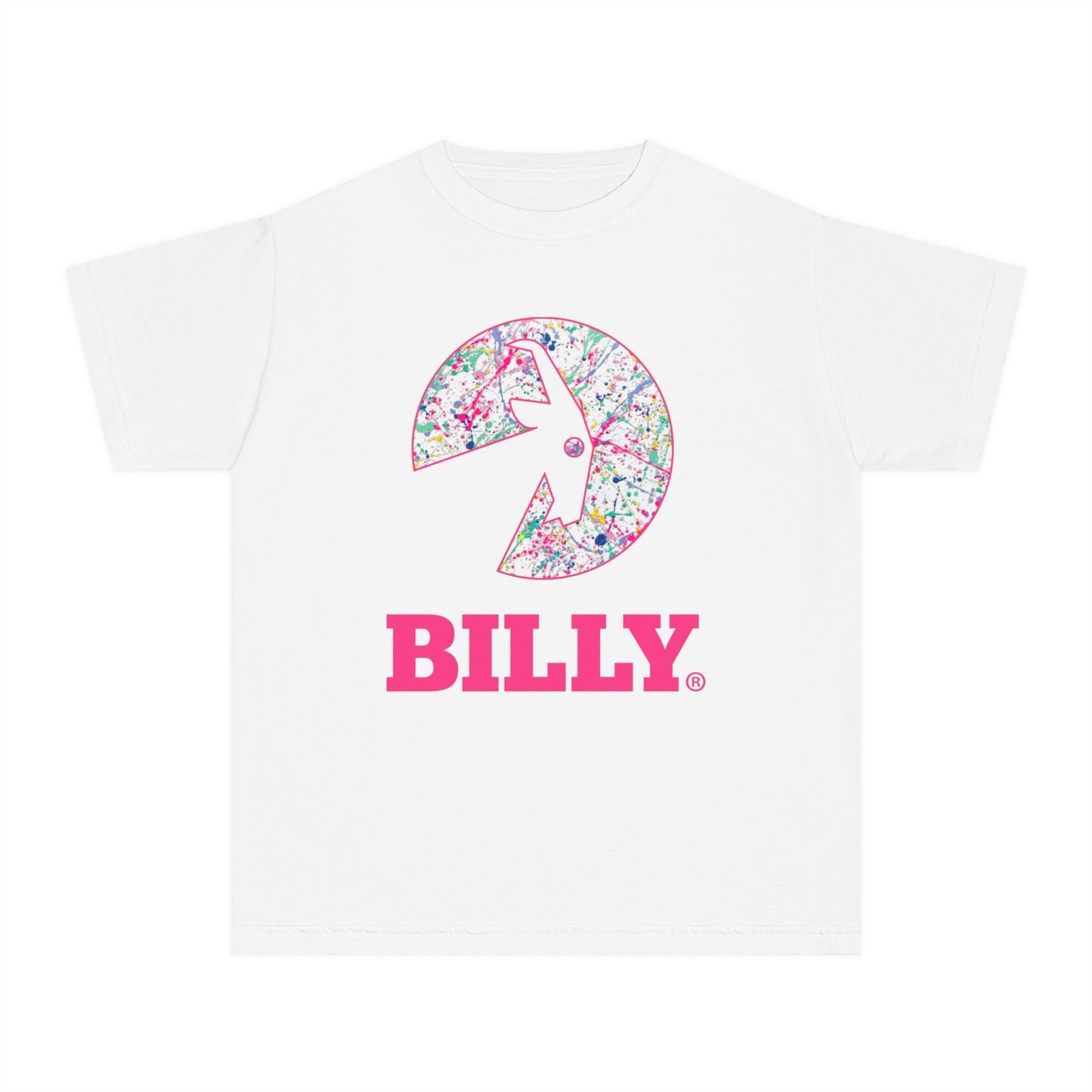  BILLY Youth Midweight Tee (Sasha Splatter - Pink Print)