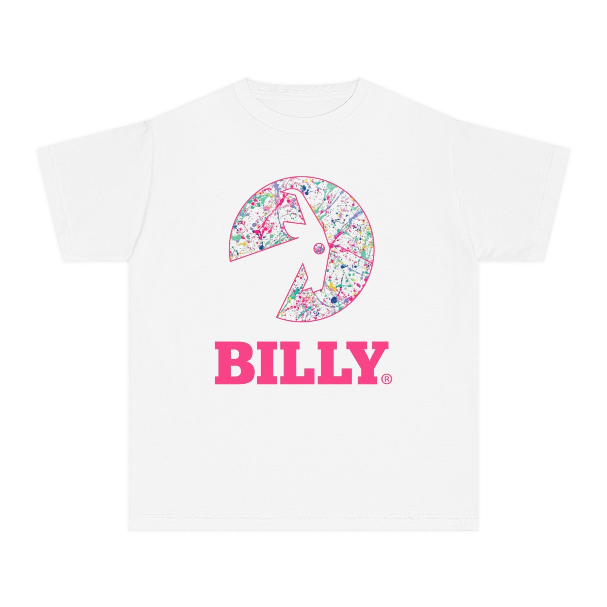  BILLY Youth Midweight Tee (Sasha Splatter - Pink Print)