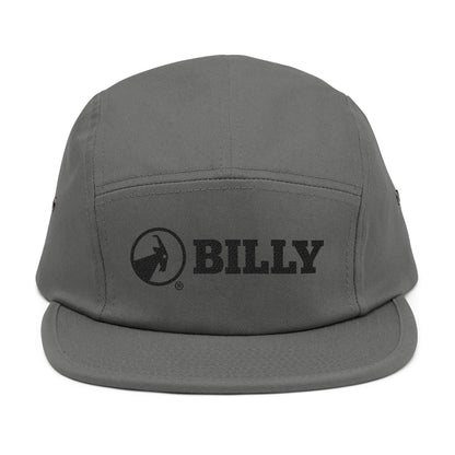  BILLY 5 Panel Cap (Black Horizontal Logo - Embroidery) — AVAILABLE IN 6 COLORS