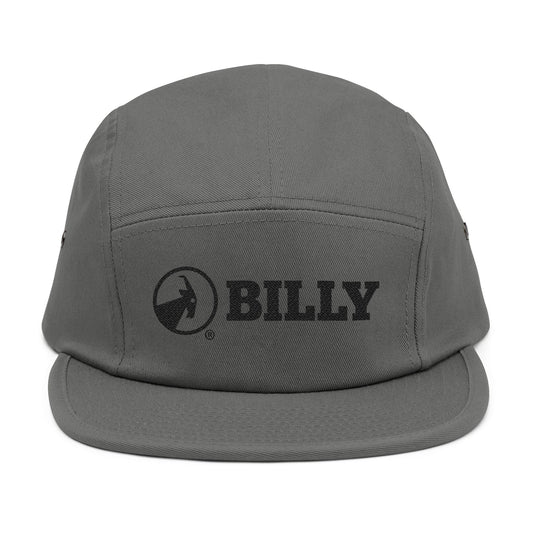  BILLY 5 Panel Cap (Black Horizontal Logo - Embroidery) — AVAILABLE IN 6 COLORS