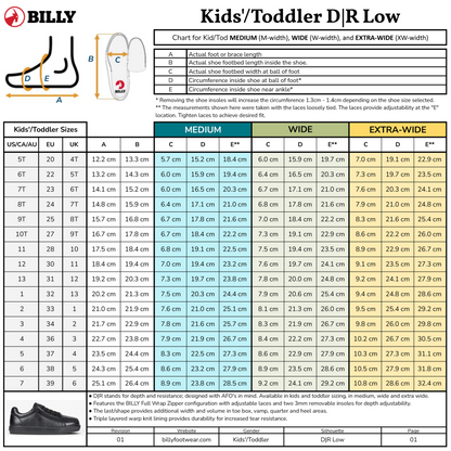  SALE - Black To The Floor Leather BILLY Classic D|R II Low