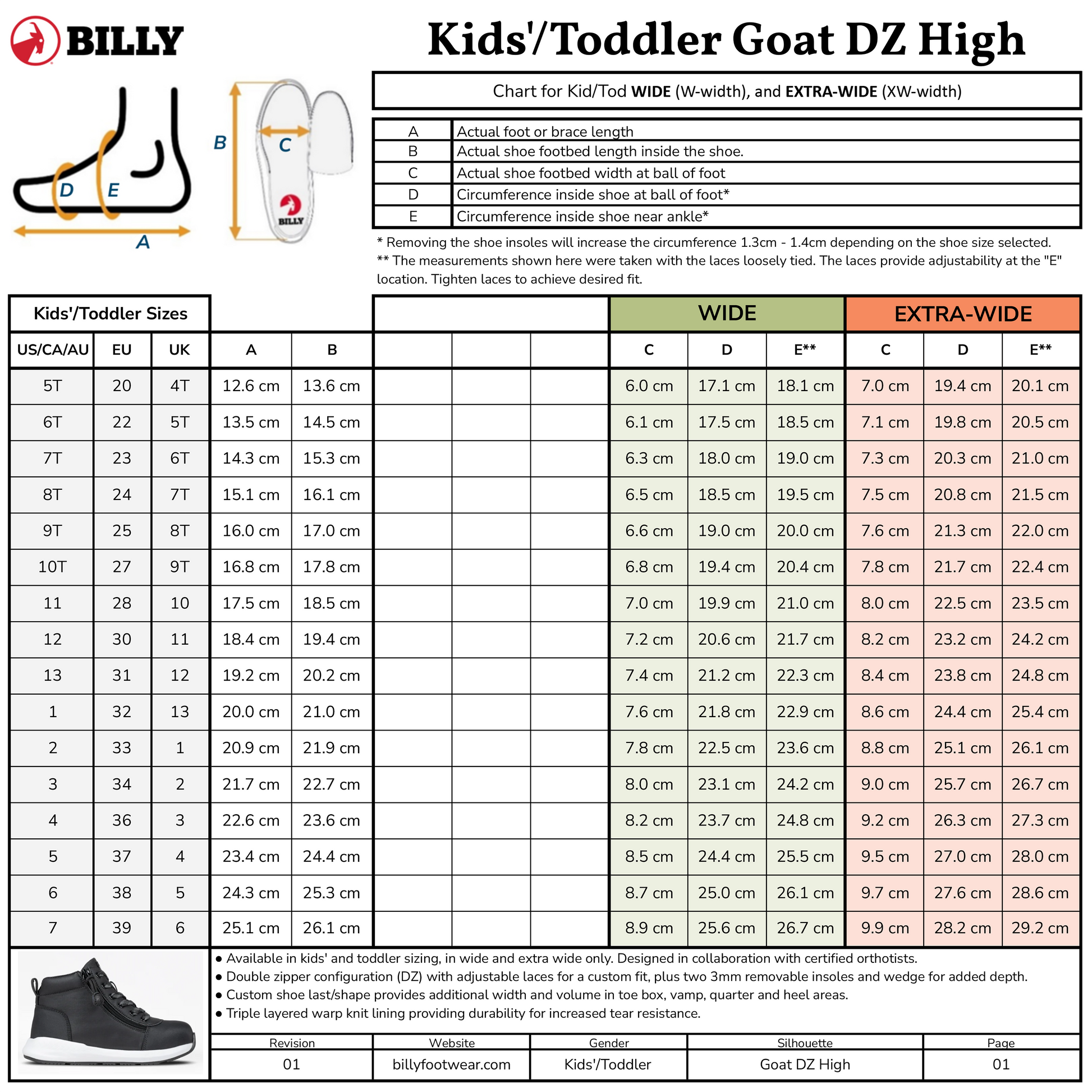  Kids'/Toddler BILLY Goat DZ High