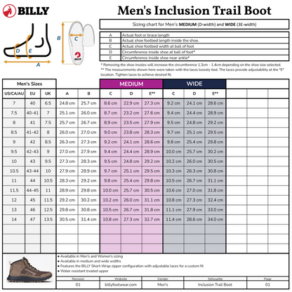  Men's Taupe BILLY Inclusion Trail Boot